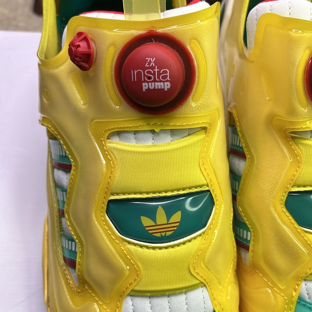 AdidasZX Fury/Reebok collaboration Yellow/Teal/Red/White size 10 - Picture 2 of 10